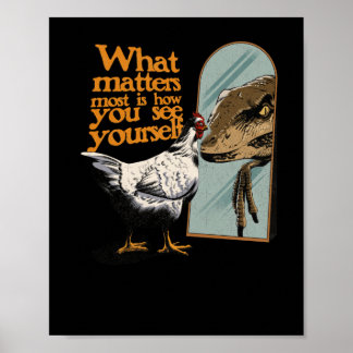Het belangrijkste is hoe je jezelf ziet Stickers Poster
