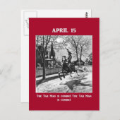 Het belastingMan komt eraan! Briefkaart (Voorkant / Achterkant)