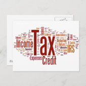 Het belastingseizoen is hier briefkaart (Voorkant / Achterkant)