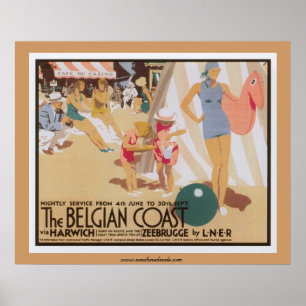 Het Belgische kustgebied Poster