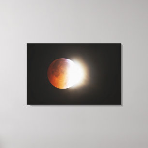 Het benaderen van de Totale Verduistering van de M Canvas Afdruk