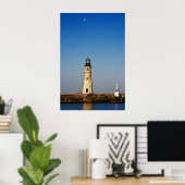 Het bereiken van de maan poster (Thuiskantoor)