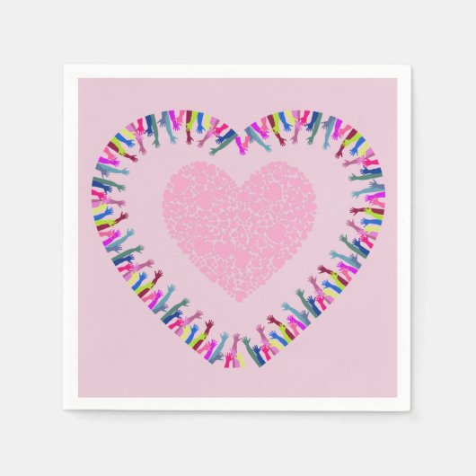 Het bereiken van liefde servet (Voorkant)