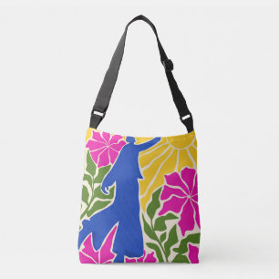 Het bereiken van voorbij grenzen crossbody tas