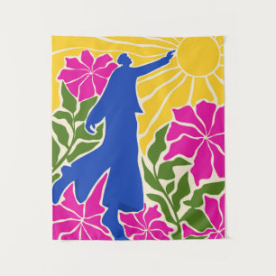 Het bereiken van voorbij grenzen wandkleed