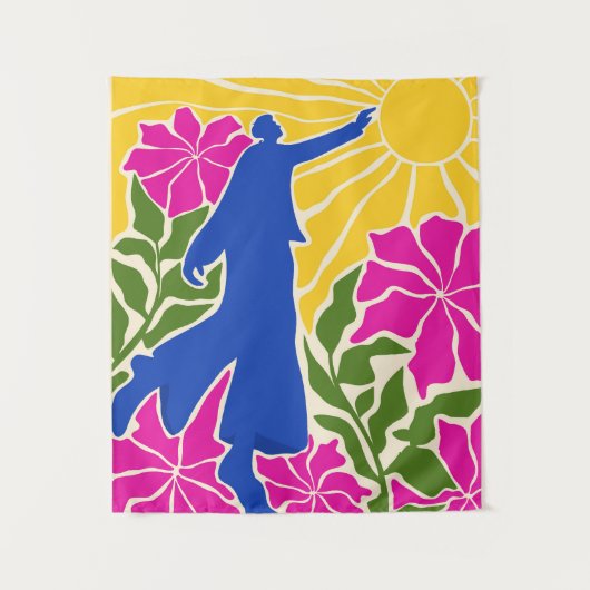 Het bereiken van voorbij grenzen wandkleed (Voorkant)