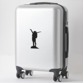Het bergmeisje silhouette sticker (Koffer)