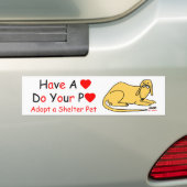 Het bericht van het dierenvriend keurt een Shelter Bumpersticker (Op auto)