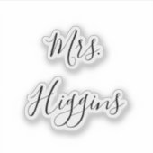 Het Berichten toont Decal Name Date Script Sticker (Voorkant)
