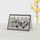 Het Berijden van de fiets Katten Kaart (Gele Bloem)