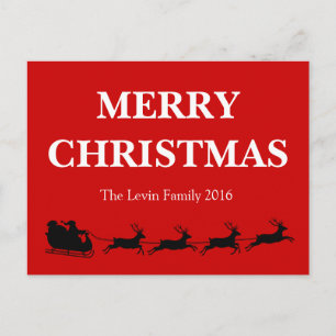 Het Berijden van de Kerstman het Thema van Feestdagenkaart