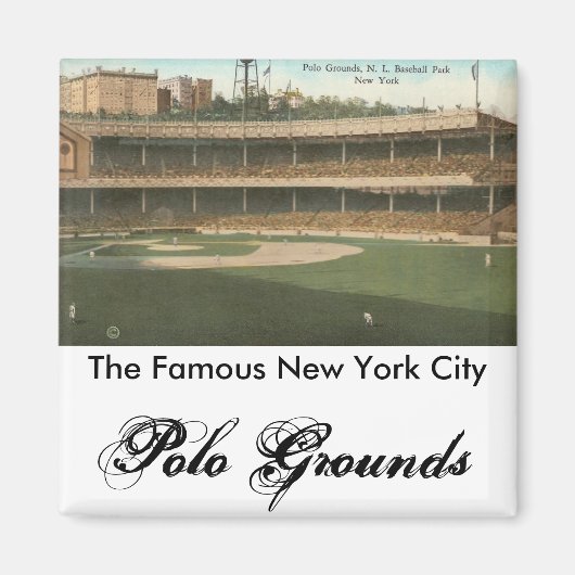 Het beroemde honkbalpark Polo Grounds, New York Magneet (Voorkant)