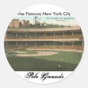 Het beroemde honkbalpark Polo Grounds, New York Ronde Sticker