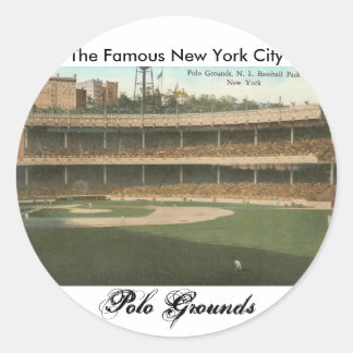 Het beroemde honkbalpark Polo Grounds, New York Ronde Sticker
