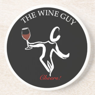 Het beroemde Logo van de Wijnman Zandsteen Onderzetter