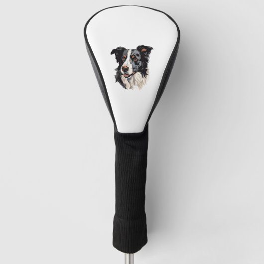 Het beroemde ontwerp van de Collie van de grens -  Golfheadcover (Voorkant)