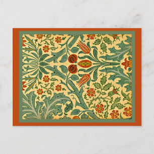 Het beroemde patroon van William Morris in de herf Briefkaart