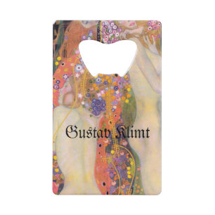Het beroemde schilderij Gustav Klimt's Water Serpe Kredietkaart Flessenopener