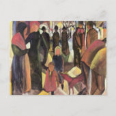 Het beroemde schilderij van August Macke Briefkaart (Voorkant)