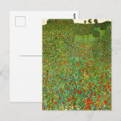 Het beroemde schilderij van Gustav Klimt Mohnfeld Briefkaart (Voorkant / Achterkant)