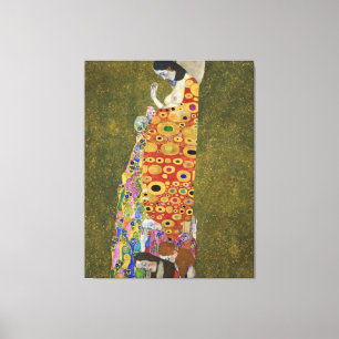 Het beroemde schilderij van Gustav Klimt's Hope II Canvas Afdruk