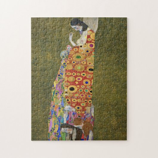Het beroemde schilderij van Gustav Klimt's Hope II Legpuzzel (Verticaal)