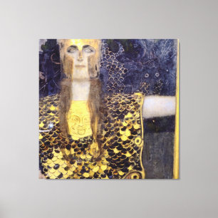 Het beroemde schilderij van Gustav Klimt's Pallas  Canvas Afdruk