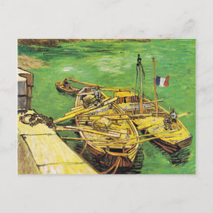Het beroemde schilderij van Van Gogh, Rhone Boats, Briefkaart