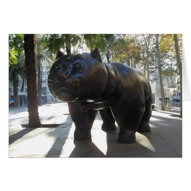 Het beroemde standbeeld van Barcelona op Las Rambl (Voorkant Horizontaal)