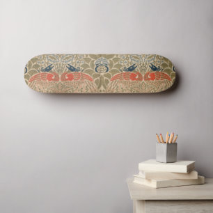 Het beroemde vogelpatroon van William morris Skateboard