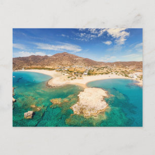 Het beroemde zandstrand Manganari op het eiland Io Briefkaart