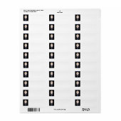 Het beruchte Etiket van het Adres RBG (Full Sheet)