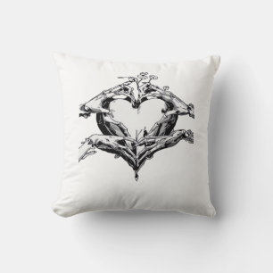 Het beschermen van een hart - Skeleton Hand Heart Kussen