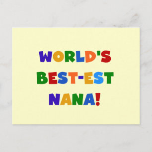 Het best-est-Beste Nana Bright Colors T-shirts van Briefkaart