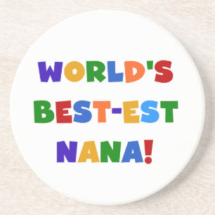 Het best-est-Beste Nana Bright Colors T-shirts van Zandsteen Onderzetter
