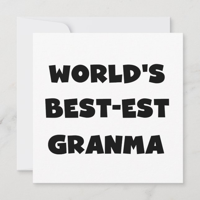 Het best-est-Beste Zwart-witte Granma van de (Voorkant)