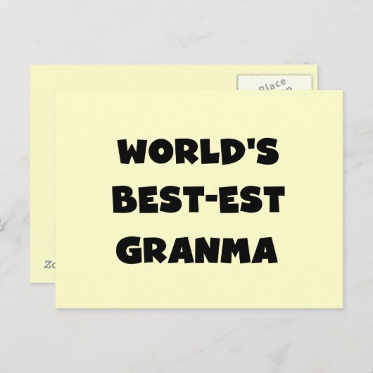 Het best-est-Beste Zwart-witte Granma van de Briefkaart (Voorkant / Achterkant)