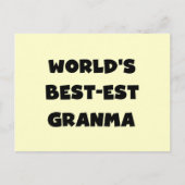 Het best-est-Beste Zwart-witte Granma van de Briefkaart (Voorkant)