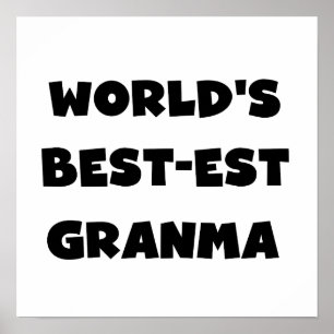 Het best-est-Beste Zwart-witte Granma van de Poster