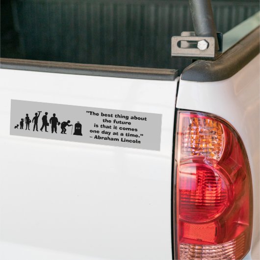 "Het beste aan de toekomst is dat het komt Bumpersticker (Op Truck)