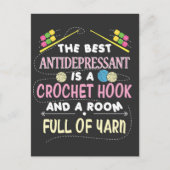Het beste antidepressivum Funny Crochet Hook Briefkaart (Voorkant)