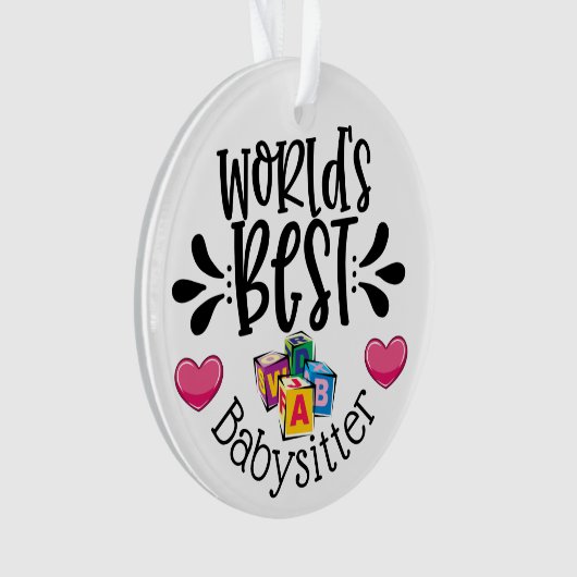 Het beste babysitter Ornament ter wereld (voorkant)