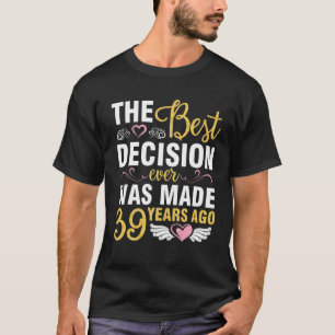 Het beste besluit over het huwelijk werd genomen 3 t-shirt