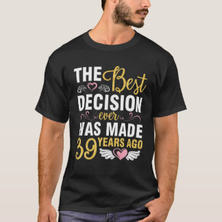 Het beste besluit over het huwelijk werd genomen 3 t-shirt