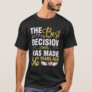 Het beste besluit over het huwelijk werd genomen 3 t-shirt