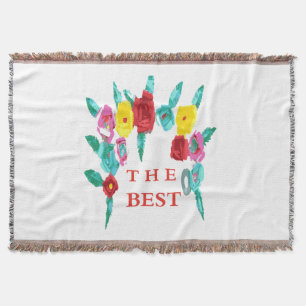 Het Beste" bloemenkrans dekthrow Deken