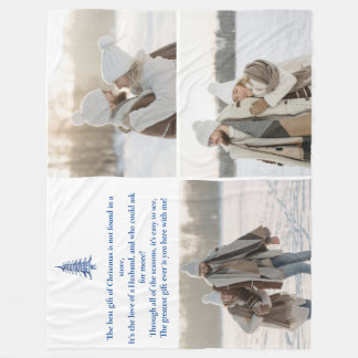 Het beste cadeau, man, kerstpagode 3-foto fleece deken