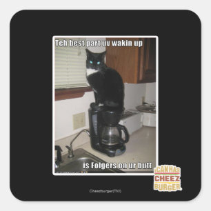 het beste deel dat uv wakker wordt vierkante sticker