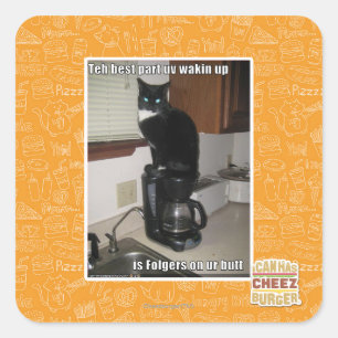 Het beste deel UV Wakker worden Vierkante Sticker