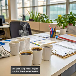 Het beste ding over mijn baan grappige verklaring  bureau naambordje